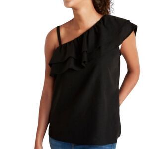 OLD NAVY one shoulder ruffle tank blouse